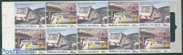 Malaysia 1997 Light Rail Booklet, Mint NH, Transport - Stamp Booklets - Railways - Unclassified