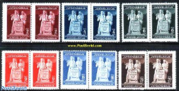 Yugoslavia 1945 Republic 6x2v [:], Mint NH, Art - Sculpture - Unused Stamps