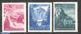 Yugoslavia 1951 Alpinists Ass. 3v, Mint NH, Sport - Transport - Various - Mountains & Mountain Climbing - Aircraft & A.. - Neufs