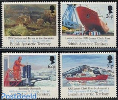 British Antarctica 1991 M. Faraday 4v, Mint NH, Science - Transport - The Arctic & Antarctica - Ships And Boats - Art .. - Ships