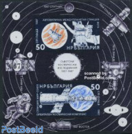 Bulgaria 1987 Soviets In Space Imperforated S/s, Mint NH, Transport - Space Exploration - Unused Stamps