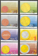 Portugal 2002 Euro Coins 8v, Mint NH, History - Various - Europa Hang-on Issues - Money On Stamps - Neufs