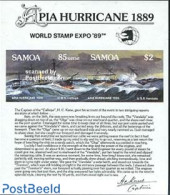 Samoa 1989 Christmas S/s, Mint NH, History - Religion - Transport - Christmas - Ships And Boats - Disasters - Navidad
