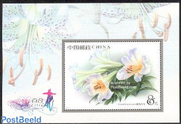 China People’s Republic 2003 Lilies S/s, Mint NH, Nature - Flowers & Plants - Unused Stamps