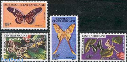 Central Africa 1976 Butterflies 4v, Mint NH, Nature - Butterflies - Central African Republic