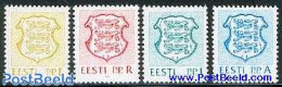 Estonia 1992 Definitives 4v, Mint NH, History - Coat Of Arms - Estonia