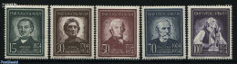 Yugoslavia 1954 Famous Persons 5v, Mint NH, Performance Art - Science - Music - Statistics - Art - Authors - Unused Stamps