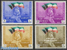 Kuwait 1963 Independence 4v, Mint NH, History - Flags - Koeweit