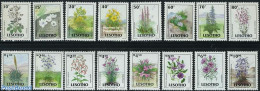 Lesotho 1998 Definitives, Flowers 16v, Mint NH, Nature - Flowers & Plants - Lesotho (1966-...)