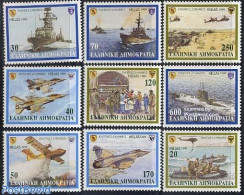 Greece 1999 Army 9v, Mint NH, History - Transport - Militarism - Fire Fighters & Prevention - Helicopters - Aircraft &.. - Nuevos