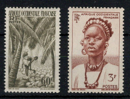 AOF - YV 43 & 44 N** MNH Luxe , " Sans Togo " , Cote 5 Euros - Unused Stamps