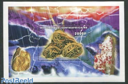 Central Africa 1999 Minerals S/s, Mint NH, History - Geology - Centraal-Afrikaanse Republiek