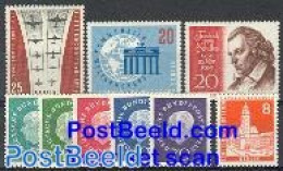 Germany, Berlin 1959 Year Set 1959 (9v), Mint NH - Unused Stamps