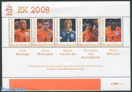 Netherlands - Personal Stamps TNT/PNL 2008 EC Football 5v M/s, John Heitinga, Mint NH, Sport - Football - Other & Unclassified