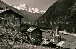 12719839 Randa Teilansicht Mit Kirche Mit Blick Zum Breithorn Walliser Alpen Ran - Other & Unclassified