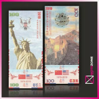 100 Yuan USA China Friendship Fantasy Private Note Test Note - Chine