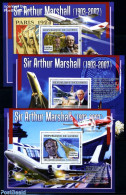 Guinea, Republic 2007 Sir Arthur Marshall 3 S/s, Mint NH, Transport - Concorde - Aircraft & Aviation - Concorde