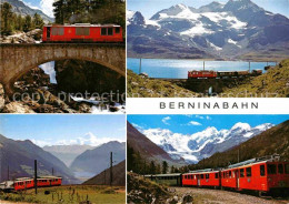 12717787 Berninabahn Lago Bianco Morteratsch Berninagruppe Alp Gruem Eisenbahn - Otros & Sin Clasificación