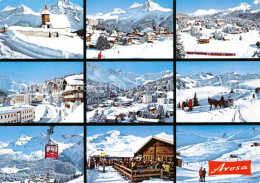 12715827 Arosa GR Winter Pferdeschlitten Seilbahn Panorama Skilift Arosa - Other & Unclassified