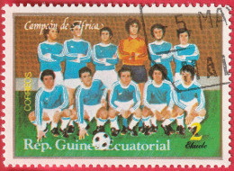 N° Yvert & Tellier 103 - Guinée Equatoriale (1977) (Oblitéré - Gomme D'Origine) 75è Anniversaire Du Real Madrid (1a) - Guinée Equatoriale