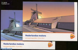 Netherlands 2013 Windmills, Presentation Pack 484a/b, Mint NH, Various - Mills (Wind & Water) - Unused Stamps