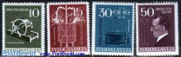 Yugoslavia 1956 N. Tesla 4v, Mint NH, Science - Inventors - Physicians - Ongebruikt
