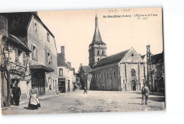 SAINT GAULTIER - L'Eglise Et La Place - Très Bon état - Other & Unclassified