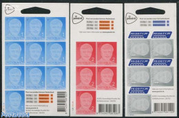 Netherlands 2013 Definitives King Willem Alexander 3 M/ss S-a (with Year 2013), Mint NH, History - Kings & Queens (Roy.. - Nuevos