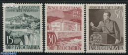 Yugoslavia 1953 AVNOJ 3v, Mint NH - Nuovi