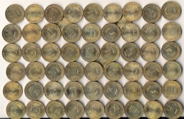 RUSSIA 10 RUBLES LOT OF 57 UNC COMMENTATIVE COINS - Russie