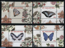 St. Maarten 2016 Butterflies 4 S/s, Mint NH, Nature - Butterflies - Autres & Non Classés