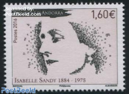 Andorra, French Post 2016 Isabelle Sandy 1v, Mint NH, Art - Authors - Nuevos