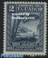 Ecuador 1936 2s Blue, Stamp Out Of Set, Mint NH, Nature - Trees & Forests - Rotary, Lions Club