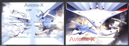 Burundi 2012 X-Planes  2 S/s, Imperforated, Mint NH, Aircraft & Aviation - Aviones