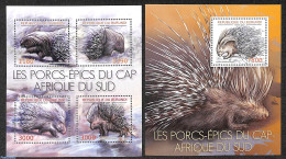 Burundi 2012 Porcupines 2 S/s, Mint NH, Nature - Animals (others & Mixed) - Other & Unclassified