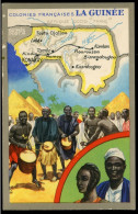 La Guinée Colonies Françaises Image Chromo Lion Noir - Other & Unclassified