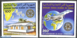 Comoros 1980 Rotary 2v, Imperforated, Mint NH, Transport - Various - Concorde - Maps - Rotary - Concorde