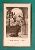 IMAGE PIEUSE. PROFESSION RELIGEUSE DE SŒUR THÉRÈSE DE CHANTAL DE LANLAY . MONASTÈRE DE BOULOGNE-SUR-MER - Réf. N°13040 - - Andachtsbilder