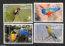 Cook Islands 2019 Parrots 4v, Mint NH, Nature - Birds - Parrots - Altri & Non Classificati
