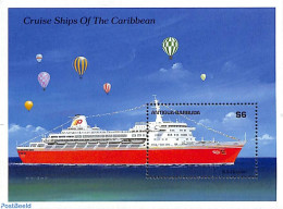 Antigua & Barbuda 1989 S.S. Oceanic S/s, Mint NH, Transport - Balloons - Ships And Boats - Luchtballons