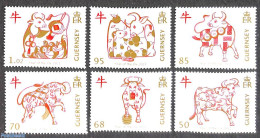 Guernsey 2021 Year Of The Ox 6v, Mint NH, Various - New Year - Neujahr