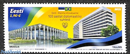 Estonia 2021 Diplomatic Relations With Brazil 1v, Joint Issue Brazil, Mint NH, Various - Joint Issues - Emisiones Comunes