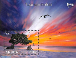 Aruba 2021 Tourism, Fofoti S/s, Mint NH, Nature - Transport - Trees & Forests - Ships And Boats - Rotary, Club Leones