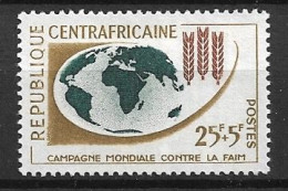 CENTRAL AFRICA 1963 FREEDOM FROM HUNGER MNH - Food