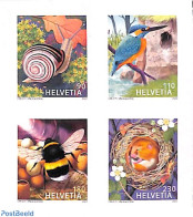 Switzerland 2022 Animals 4v S-a, Mint NH, Nature - Animals (others & Mixed) - Birds - Insects - Kingfishers - Unused Stamps