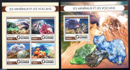 Guinea, Republic 2016 Minerals And Vulcans 2 S/s, Mint NH, History - Geology - Sonstige & Ohne Zuordnung