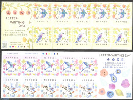 Japan 2022 Letter Writing Day 2 M/s, Mint NH, Nature - Birds - Ongebruikt