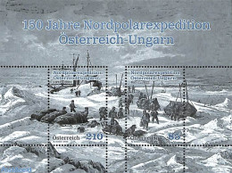 Austria 2022 Austria-Hungary Northpole Expedition S/s, Mint NH, History - Science - Transport - Explorers - The Arctic.. - Neufs