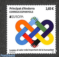 Andorra, Spanish Post 2023 Europa, Peace 1v, Mint NH, History - Various - Europa (cept) - Peace - Joint Issues - Ungebraucht