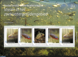 Netherlands - Personal Stamps TNT/PNL 2023 Underwaterworld 5v M/s, Mint NH, Nature - Fish - Poissons